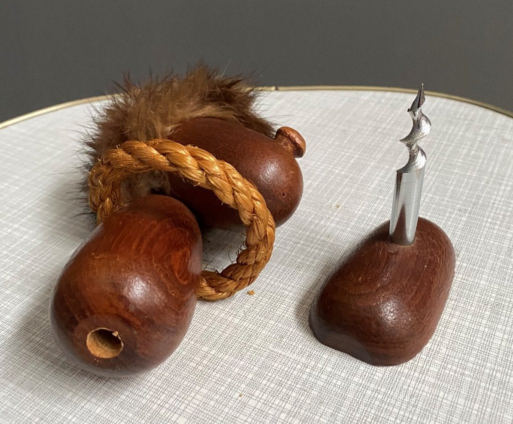 60 jaren kurken trekker teak houten Optimist man, Overige typen, Ophalen of Verzenden, Gebruikt, Hout