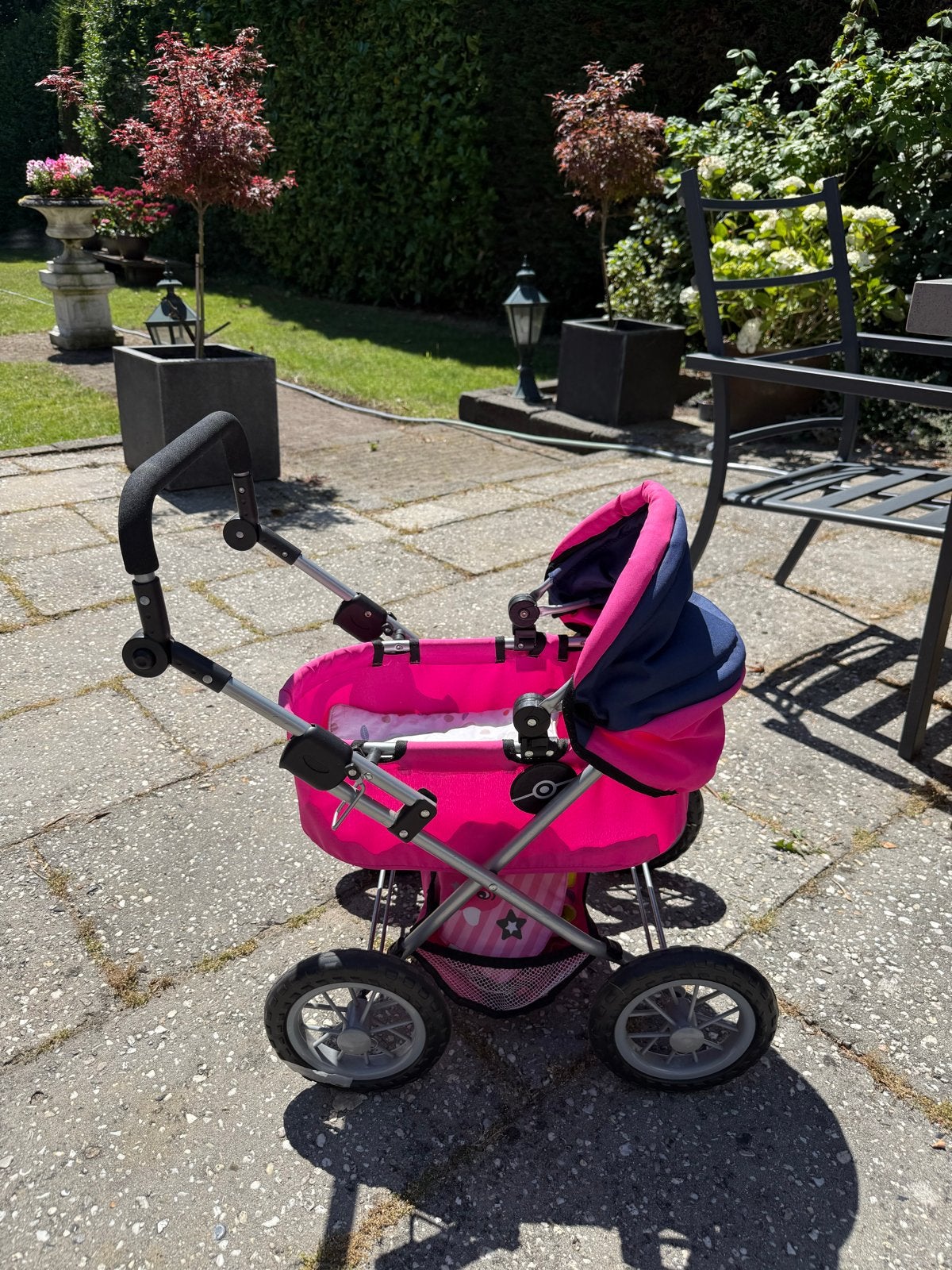 Poppenwagen met gratis autostoel set - Roze/Blauw, Kinderen en Baby's, Speelgoed | Poppen, Ophalen, Zo goed als nieuw, Overige typen