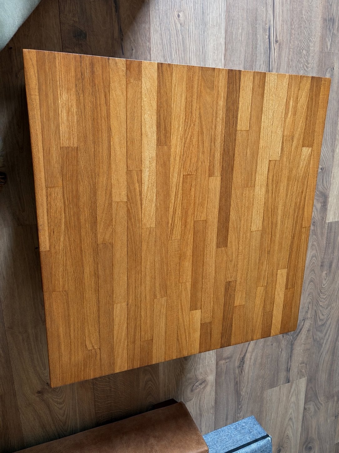 Houten salontafel met opbergruimte, Ophalen, Gebruikt, Vierkant, 50 tot 100 cm