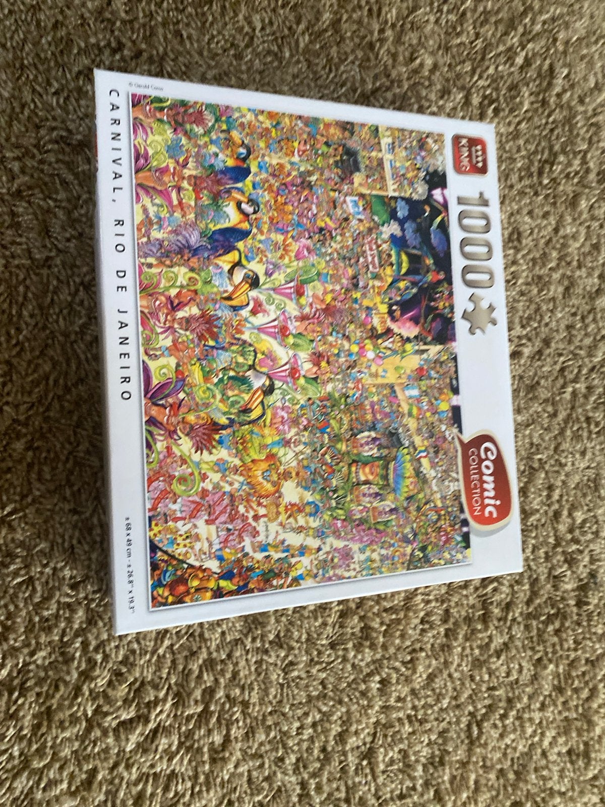 King Legpuzzel 1000 stukjes - Carnaval Rio de Janeiro, Hobby en Vrije tijd, Ophalen, 500 t/m 1500 stukjes, Zo goed als nieuw, Legpuzzel