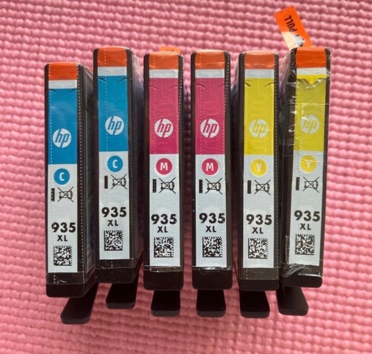 HP 935XL Inktcartridges - 6 stuks (2x Cyaan, 2x Geel, 2x Mag, Ophalen of Verzenden, Nieuw, Cartridge