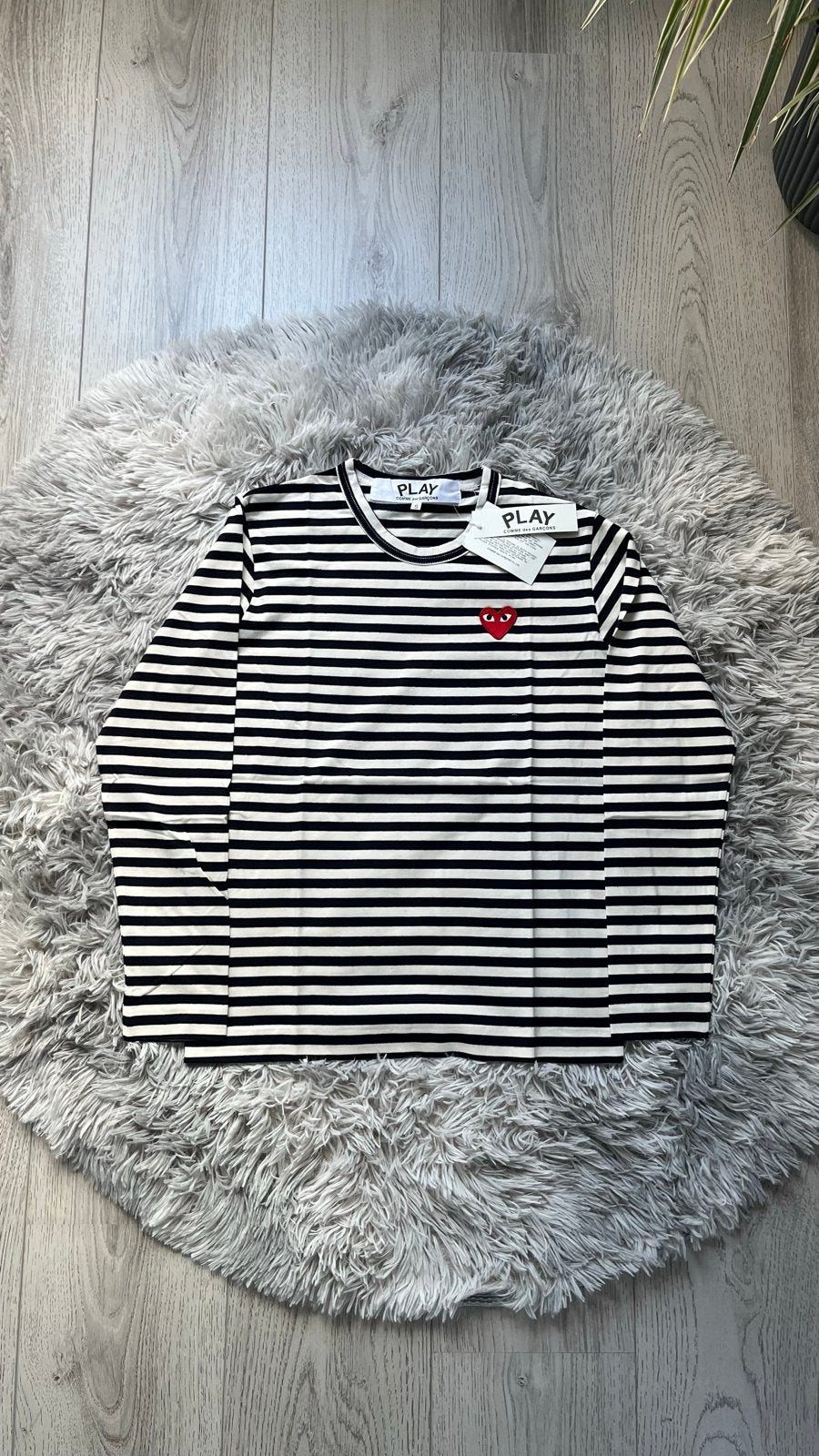 Comme des Garçons Longsleeve Gestreept - Unisex S&M, Ophalen of Verzenden, Nieuw, Zwart