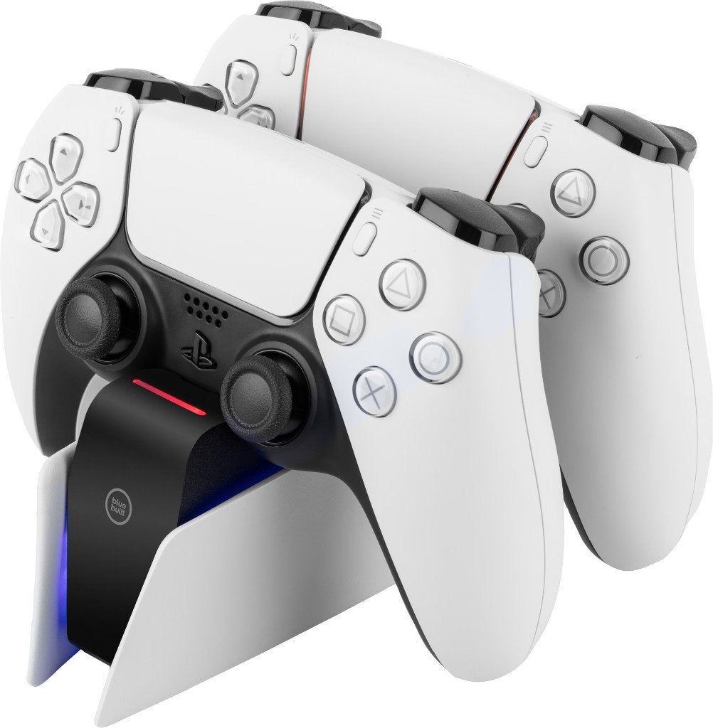 BlueBuilt oplaaddock voor 2 PS5 controllers, Ophalen of Verzenden, Zo goed als nieuw, Voeding, Oplader of Kabel, PlayStation 5