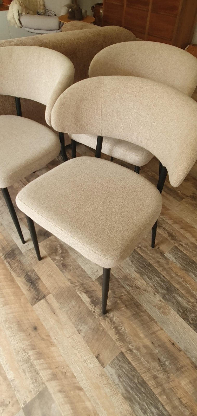 Set van 3 moderne eetkamerstoelen, Ophalen, Overige kleuren, Drie, Zo goed als nieuw