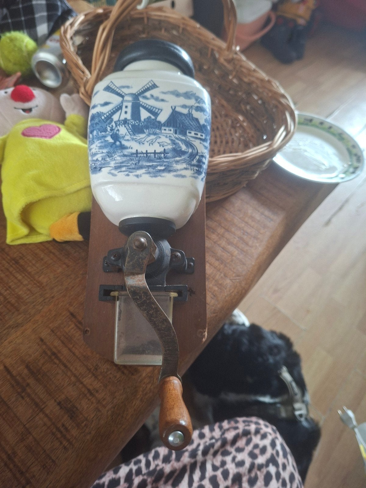 Delfs blauw molen   koffiemolen, Antiek en Kunst, Antiek | Keukenbenodigdheden, Ophalen of Verzenden