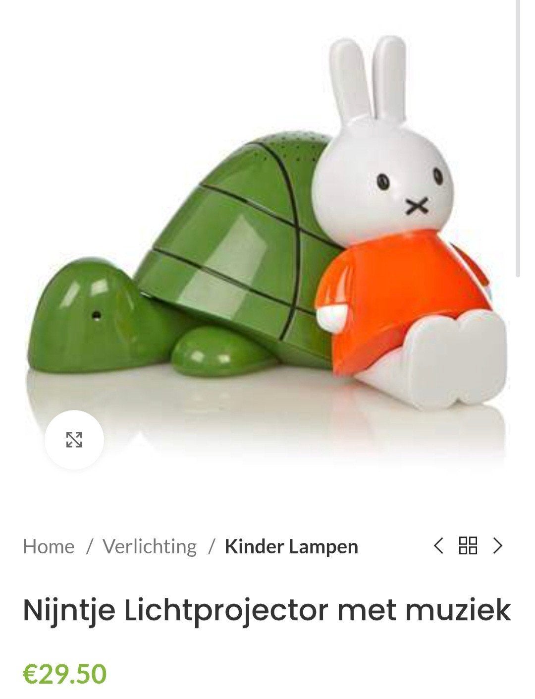 Nijntje Lichtprojector met Muziek - Kinderlamp, Ophalen of Verzenden, Zo goed als nieuw, Lamp