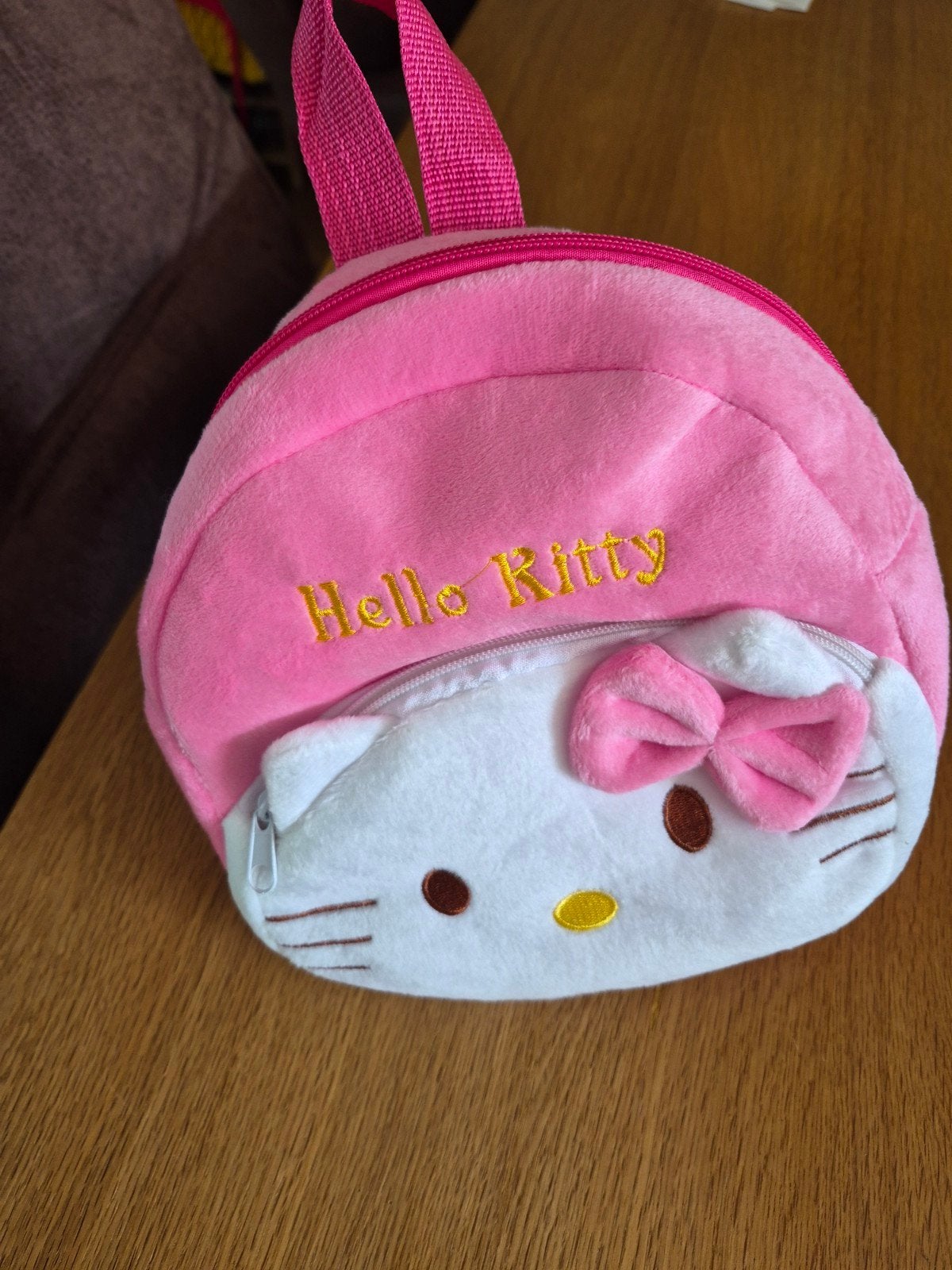 Hello Kitty Roze Pluche Rugzakje voor Kinderen, Minder dan 30 cm, Disney of Dora, Nieuw, Ophalen of Verzenden
