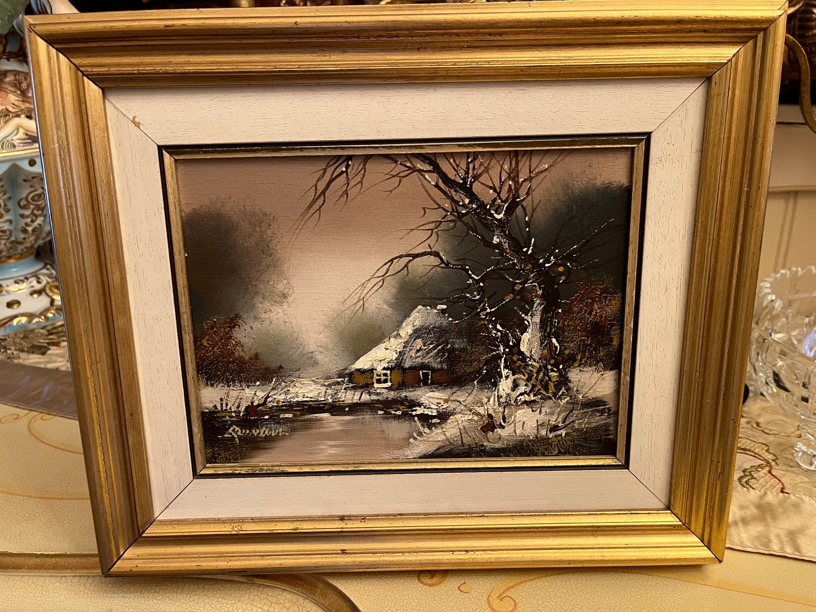 Prachtige olieverf winterlandschap schilderij, Ophalen of Verzenden