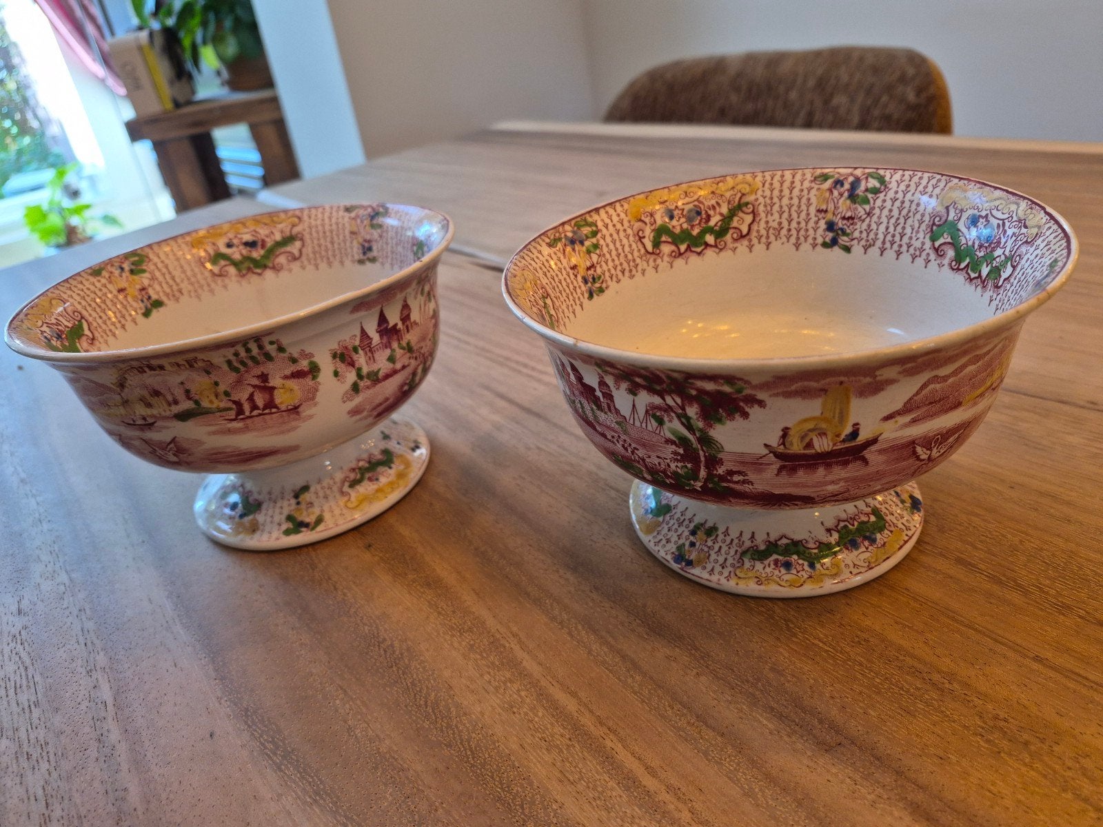 Antieke Petrus Regout Fancy Schalen - Set van 2, Ophalen