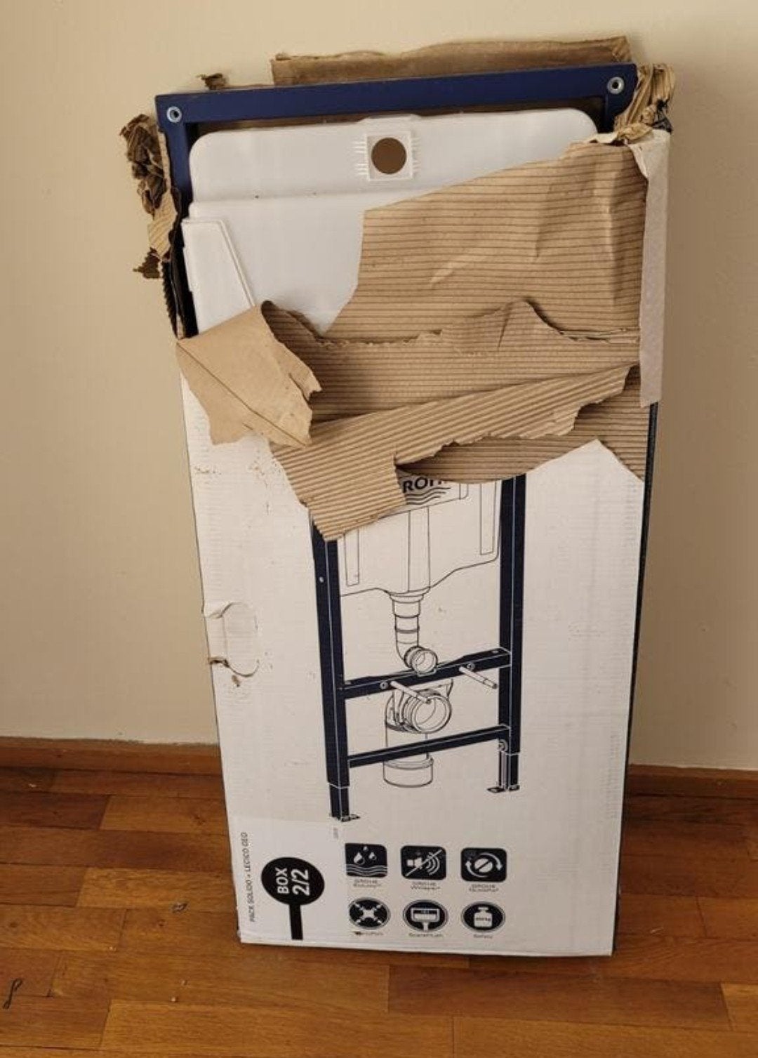 Grohe Solido inbouwreservoir (Box 2/2) geopende doos, Ophalen, Nieuw, Toilet