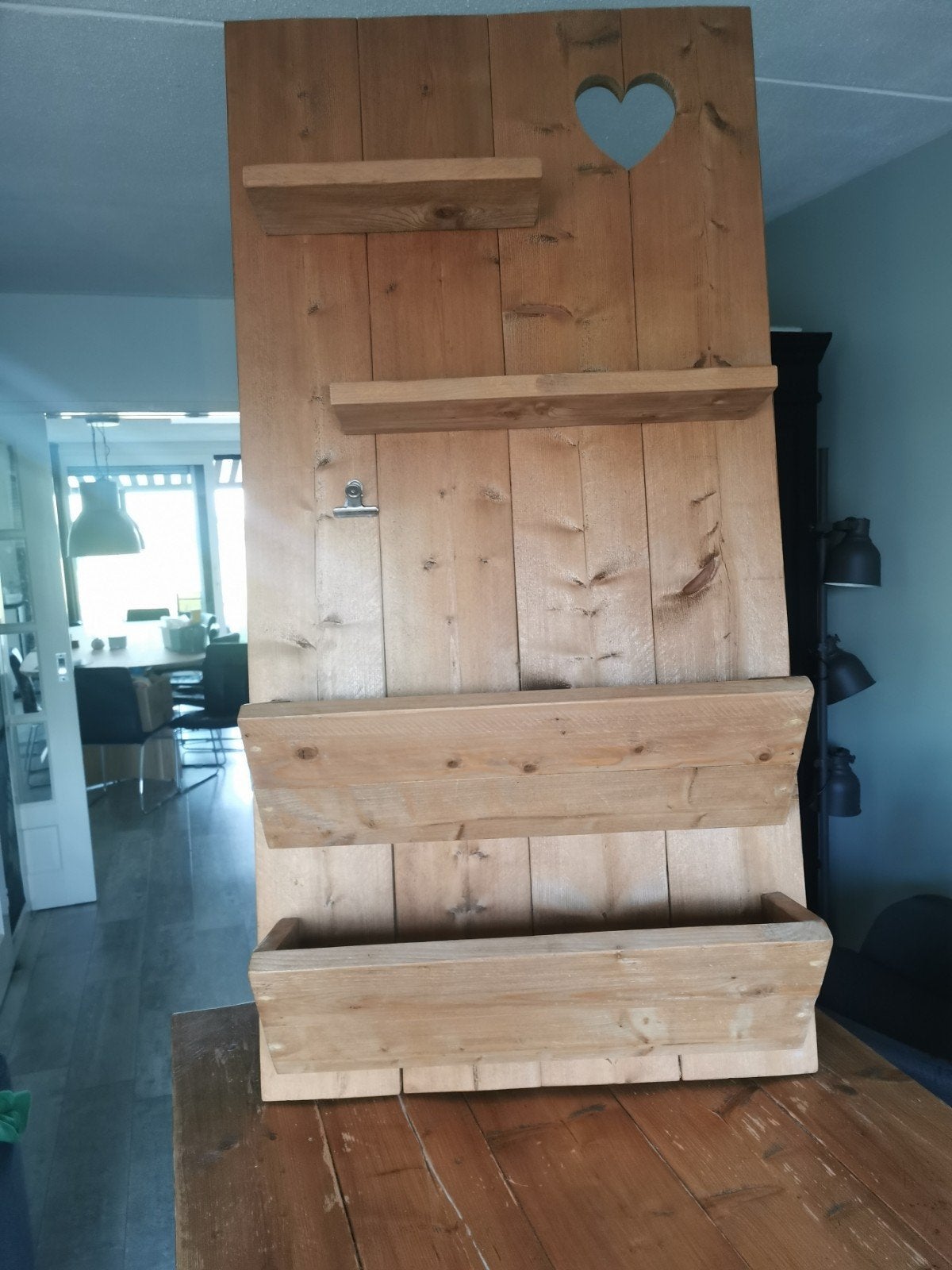 Steigerhouten wandbord, Ophalen, 150 tot 200 cm