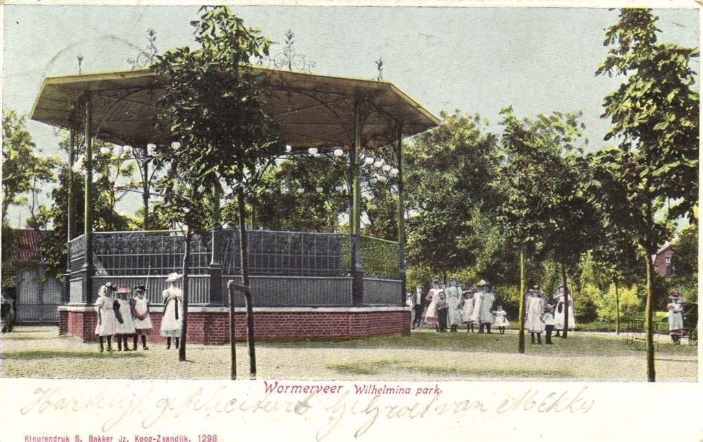 Wormerveer - Wilhelmina park. - paviljoen - 1902 gelopen, Verzamelen, Verzenden, Voor 1920, Gelopen, Noord-Holland