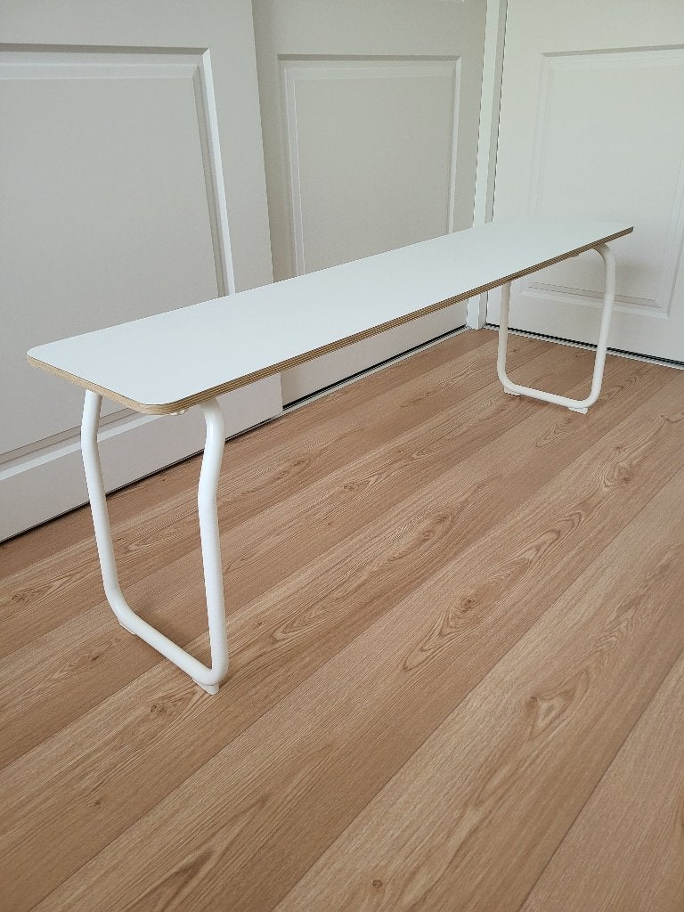 Ikea PS 2014 bankje wit 130cm breed x 30cm diep x 46cm hoog, Ophalen, Nieuw, Modern, Rechthoekig