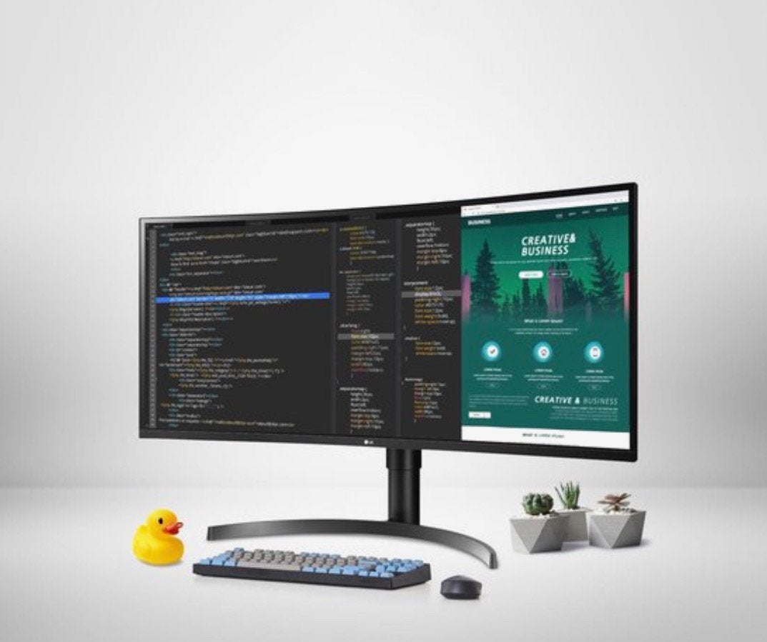 LG 35WN75C-B ultrawide monitor, Computers en Software, Monitoren, HDMI, 101 t/m 150 Hz, Curved, Zo goed als nieuw