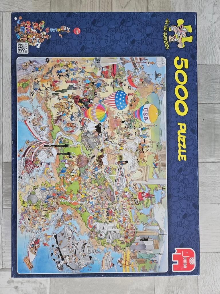 Jan van Haasteren puzzel U.S.A. 5000, Ophalen of Verzenden, Meer dan 1500 stukjes, Zo goed als nieuw, Legpuzzel