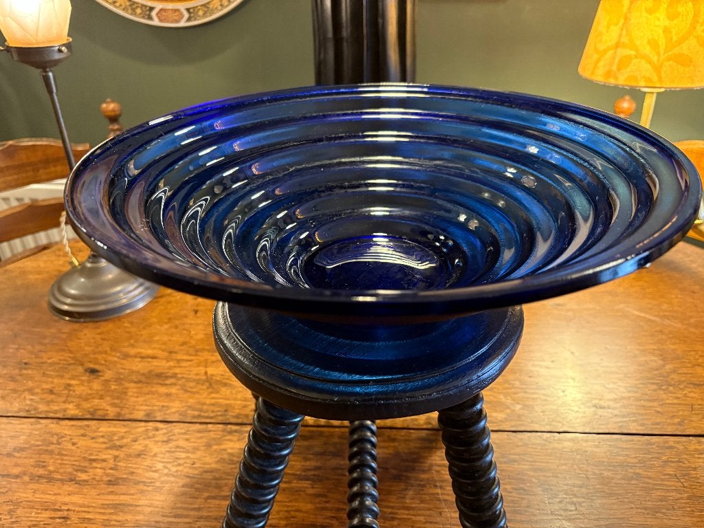 Prachtige Grote Kobalt Blauwe Art-Deco Schaal., Antiek en Kunst, Ophalen of Verzenden