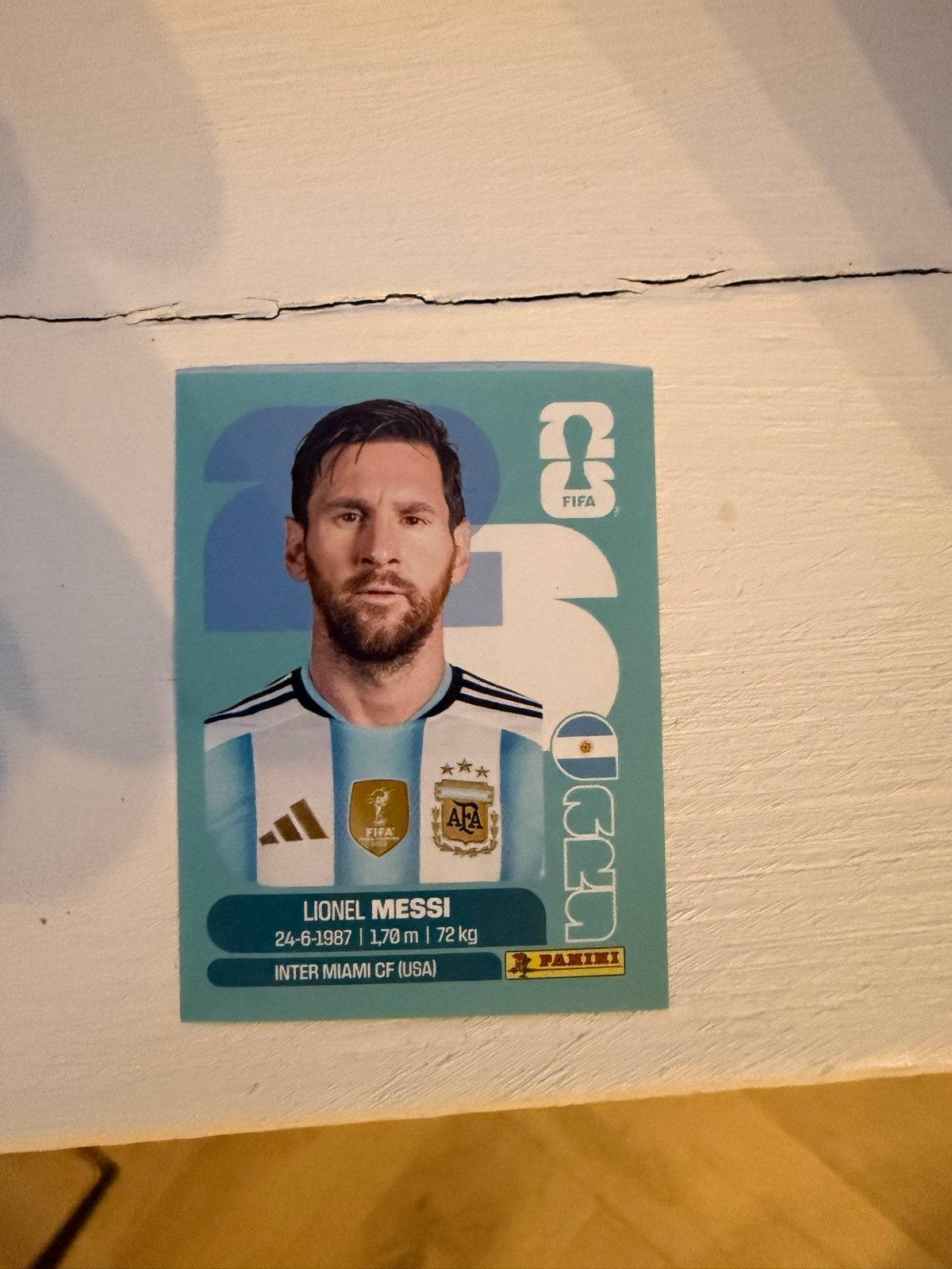 Lionel Messi WK 2026 Argentinië Panini Spelerskaart, Verzamelen, Ophalen of Verzenden, Zo goed als nieuw, Buitenlandse clubs, Spelerskaart