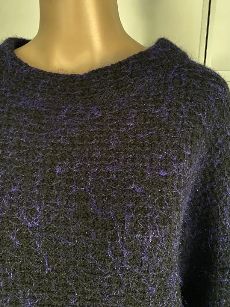 K46 Marc Cain: 40=M aparte wollen trui zwart/blauw Marccain, Maat 38/40 (M), Blauw, Ophalen of Verzenden, Zo goed als nieuw