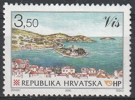 3125. Kroatie 555* ongest. zdr gom Stadsaanzicht LEES, Ophalen of Verzenden, Overige landen