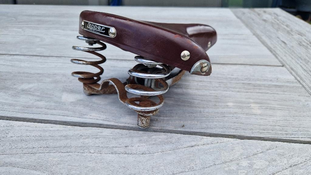 Vintage lederen Lepper zadel, Ophalen, Gebruikt, Zadel, Lepper