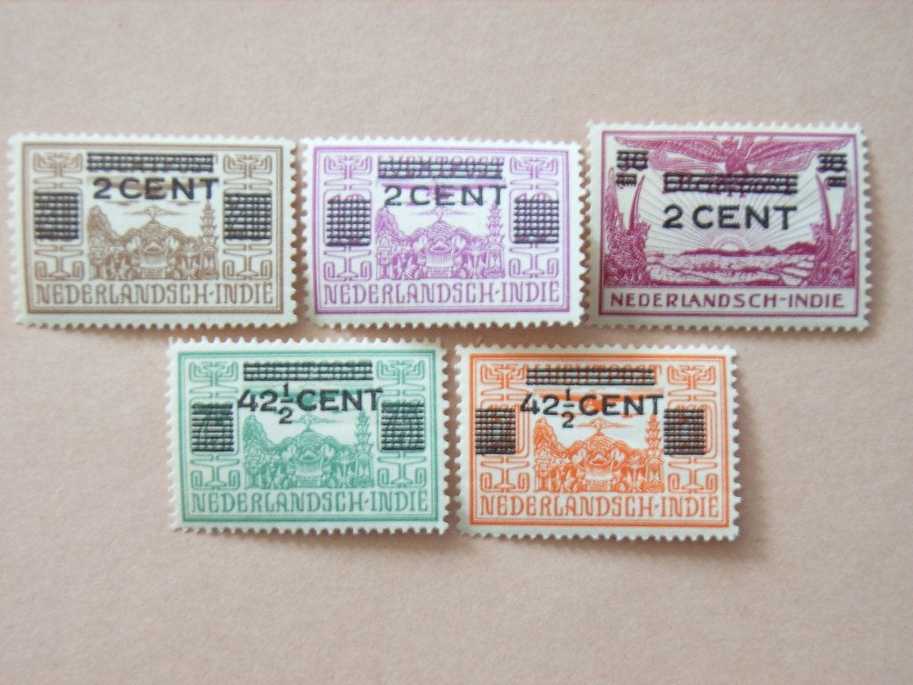 5   Ned Indie 211-215 Pf, Ophalen, Postfris, Nederlands-Indië