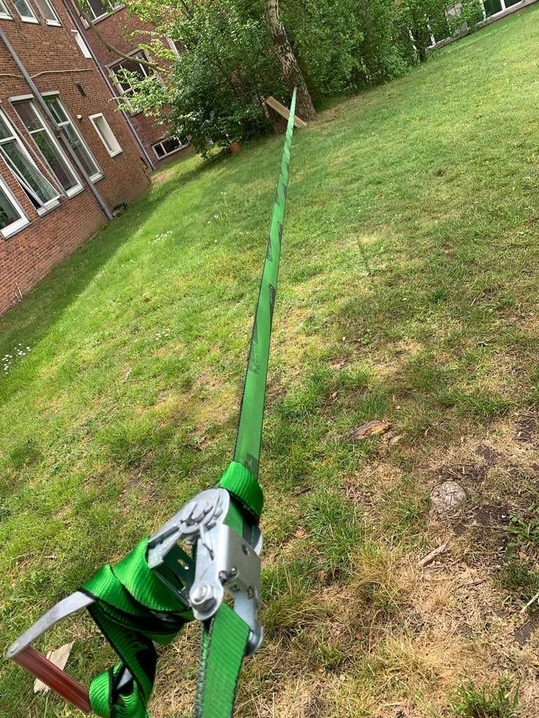 Groene Slackline - Perfect voor Balans en Plezier!, Ophalen of Verzenden, Gebruikt