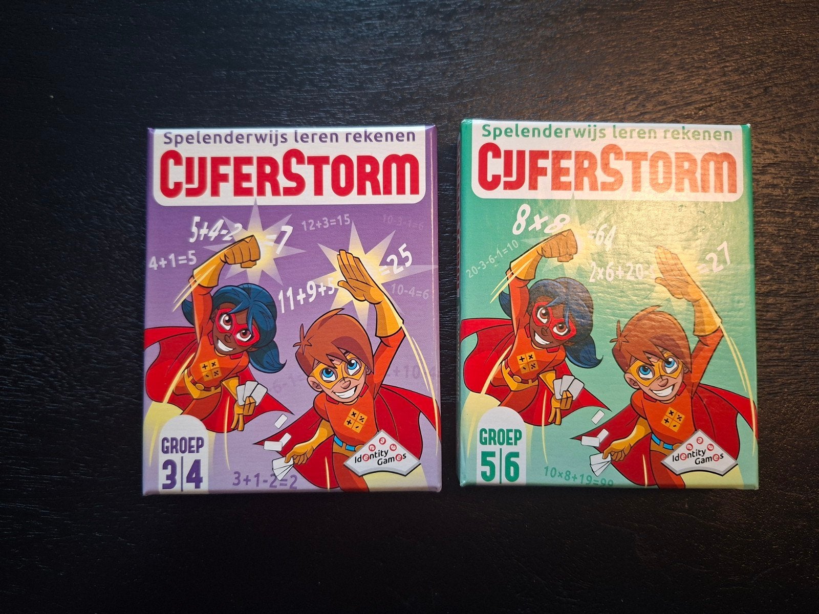 Cijferstorm Rekenspellen Groep 3-4 en Groep 5-6, Een of twee spelers, Ophalen of Verzenden, Zo goed als nieuw, Identity Games