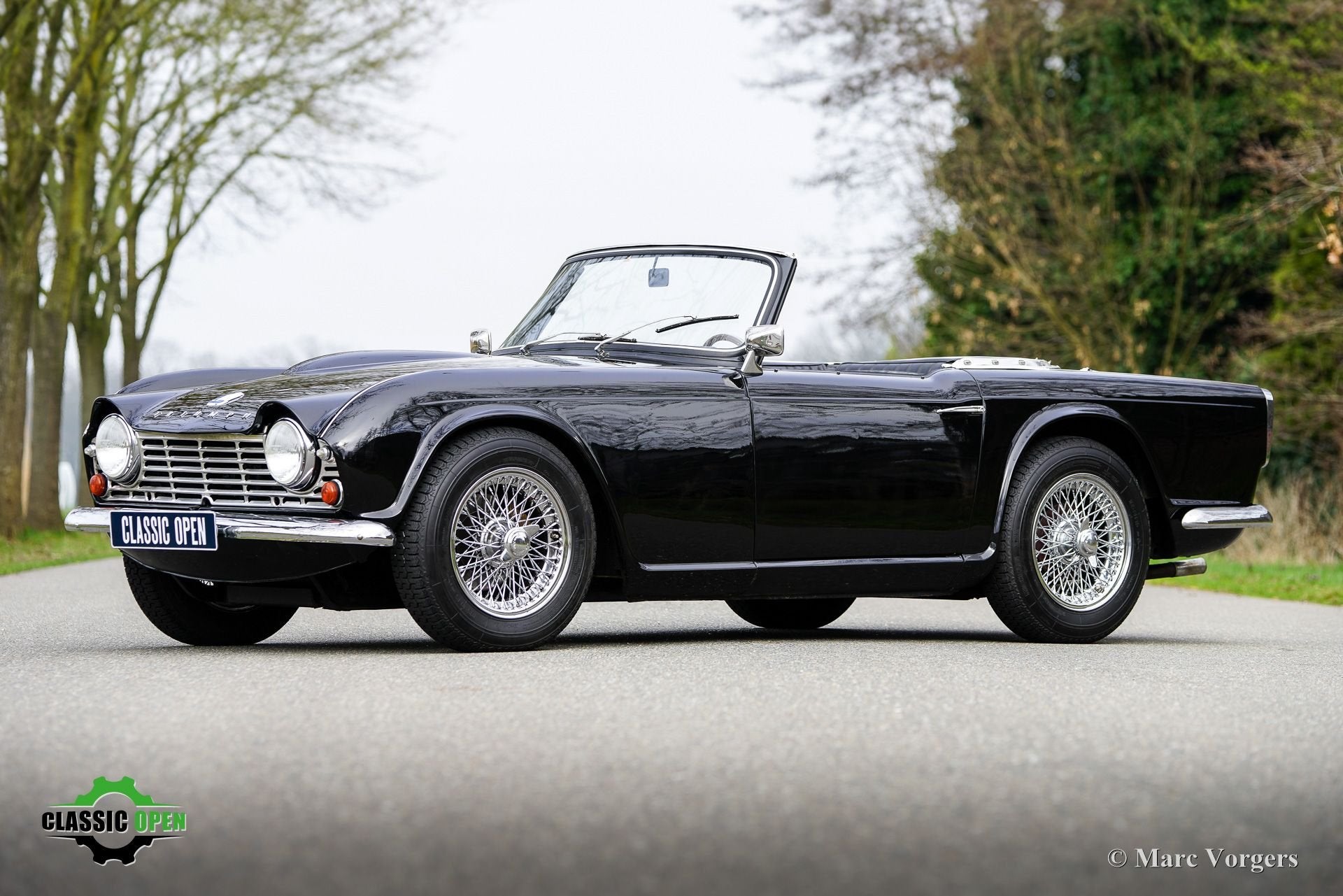 Triumph TR4, Auto's, Triumph, Zwart, Cabriolet, Zwart, Bedrijf