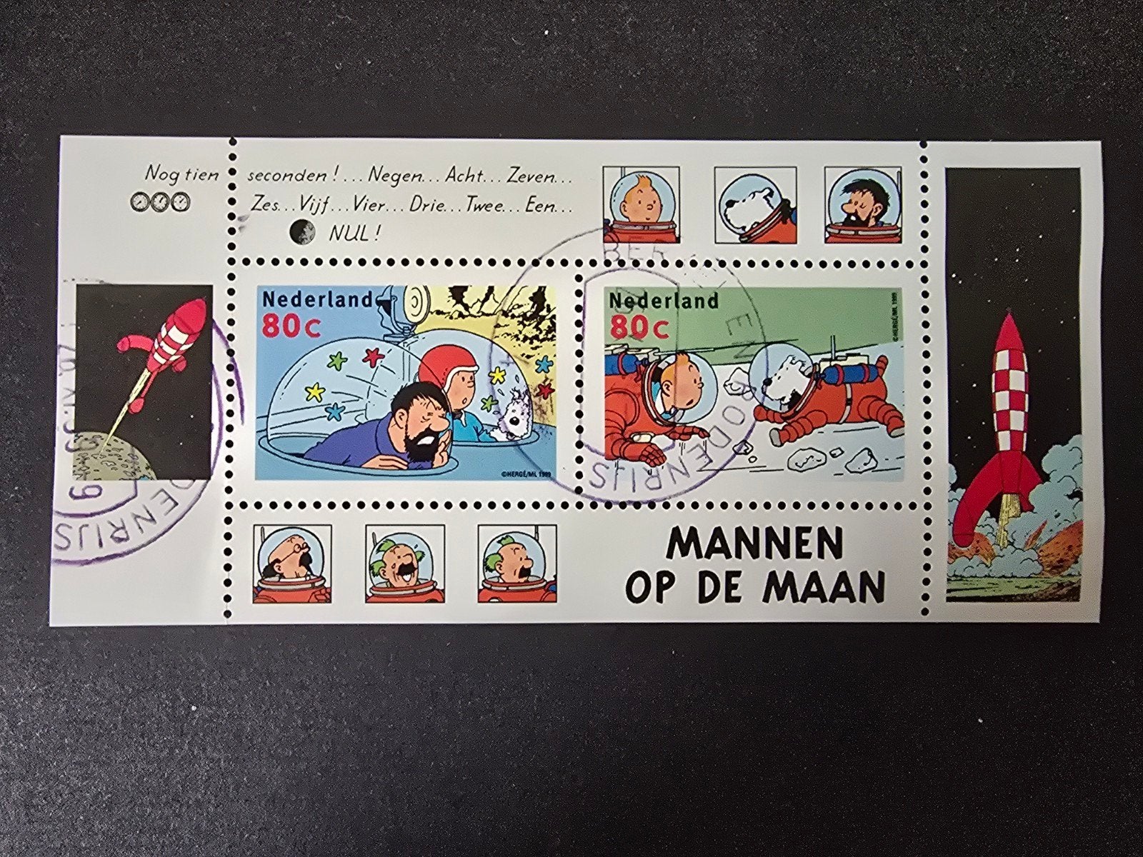 Postzegelvel Nederland 1999 - NVPH 1839 - Kuifje 2, Postzegels en Munten, Postzegels | Nederland, Ophalen of Verzenden, Na 1940