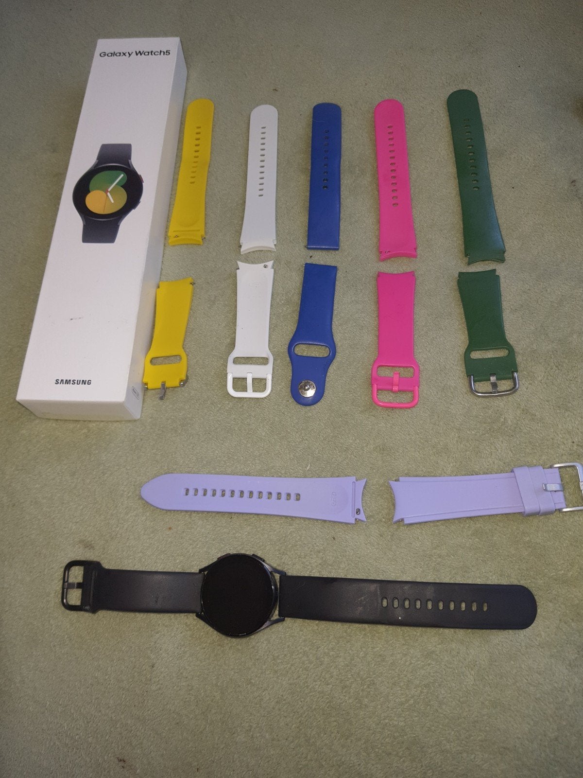 Samsung Galaxy Watch5 met extra bandjes, Stappen, Zwart, Ophalen of Verzenden, Zo goed als nieuw