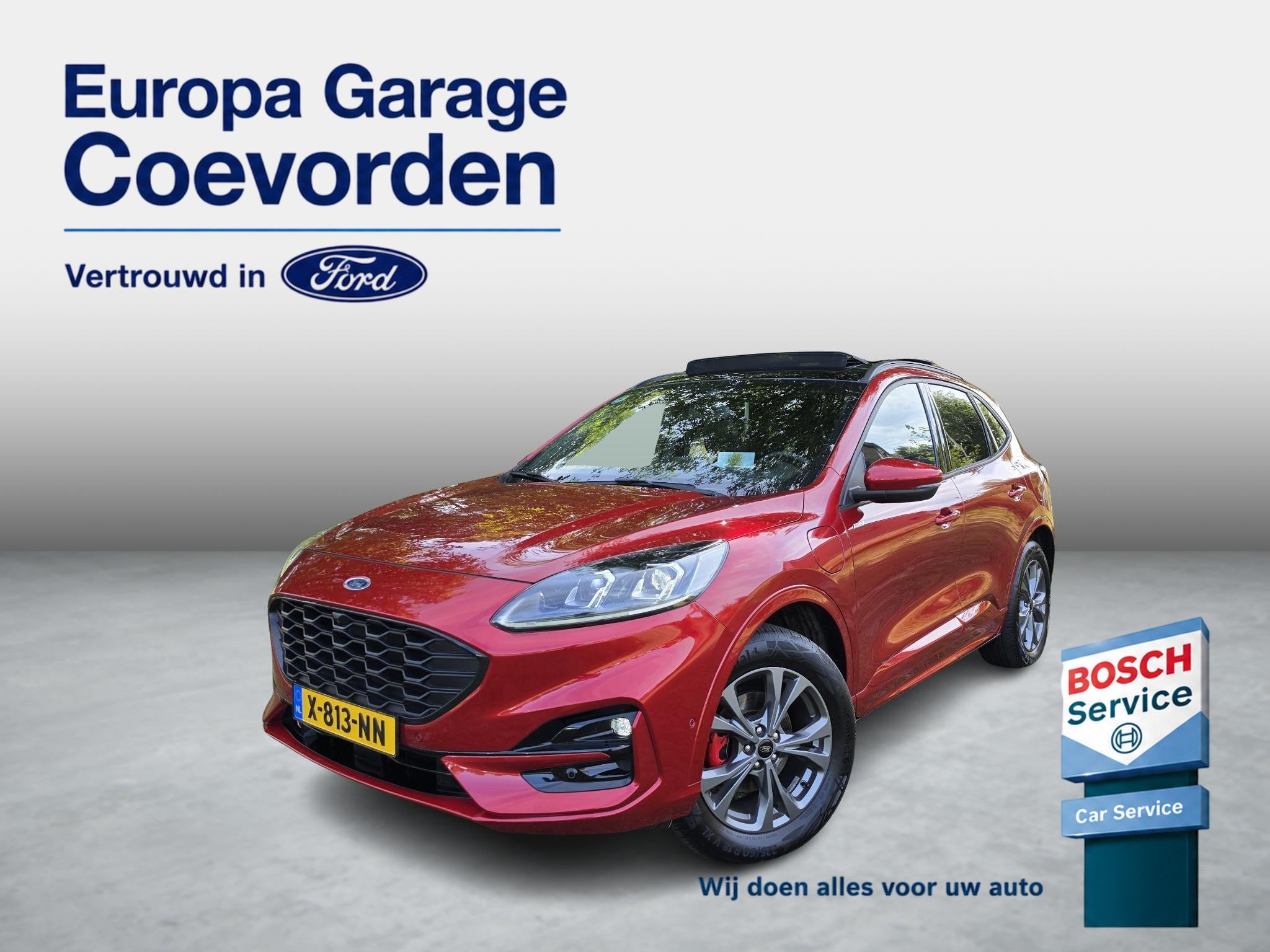 Ford Kuga 2.5 PHEV 225PK ST-Line X | AGR STOELEN | PANORAMAD, Dealer onderhouden, Gebruikt, Euro 6, 4 cilinders