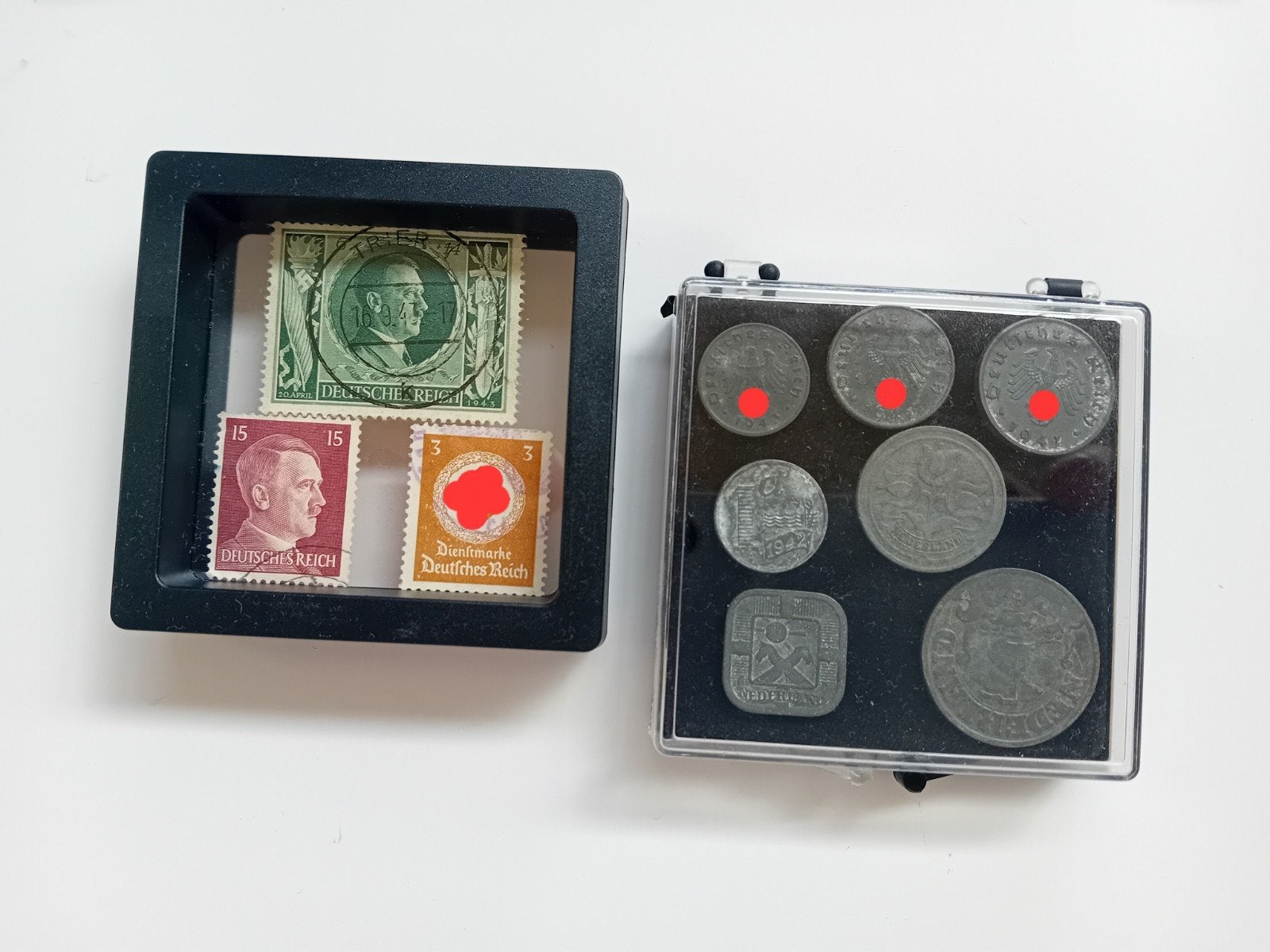 Muntenset WW2 Reichspfennig NL Cents Zink Oorlogsgeld, Ophalen of Verzenden, Duitsland, Setje
