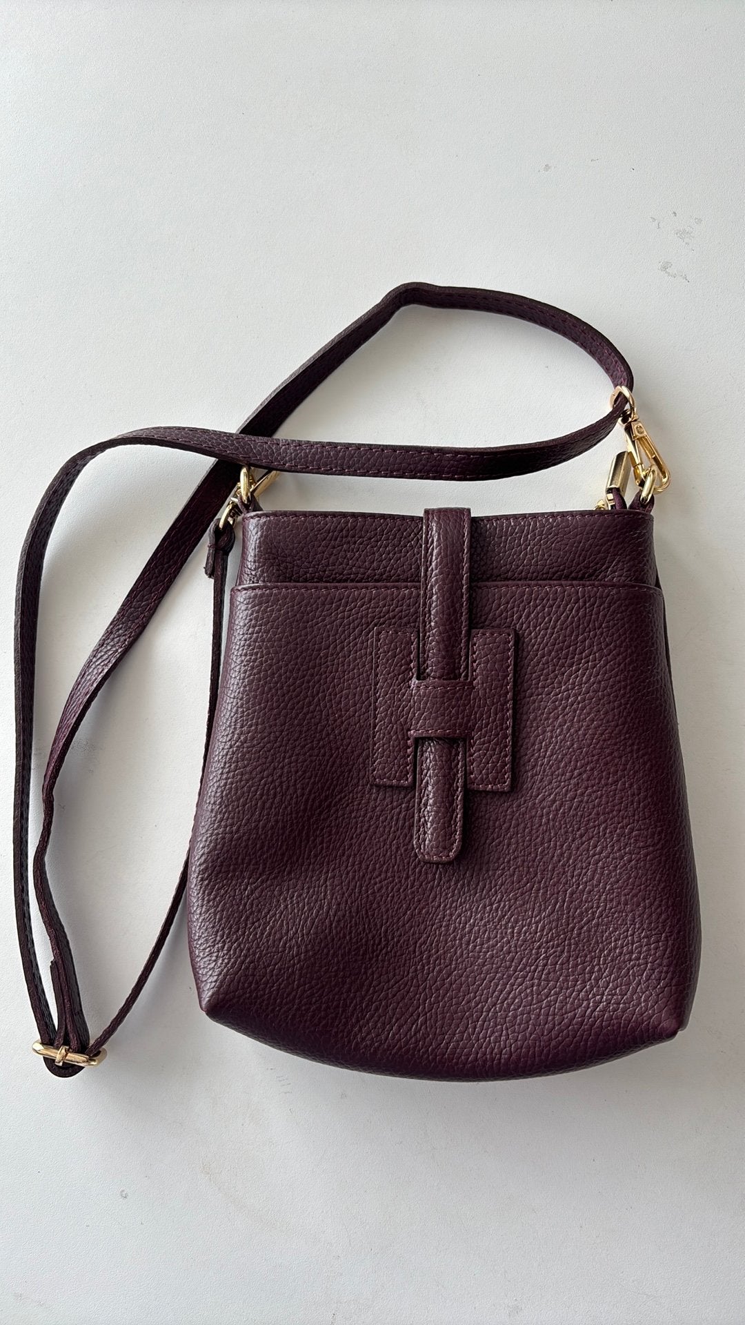Leren tas Genuine leather borse in pelle, Ophalen of Verzenden, Zo goed als nieuw, Bruin, Handtas