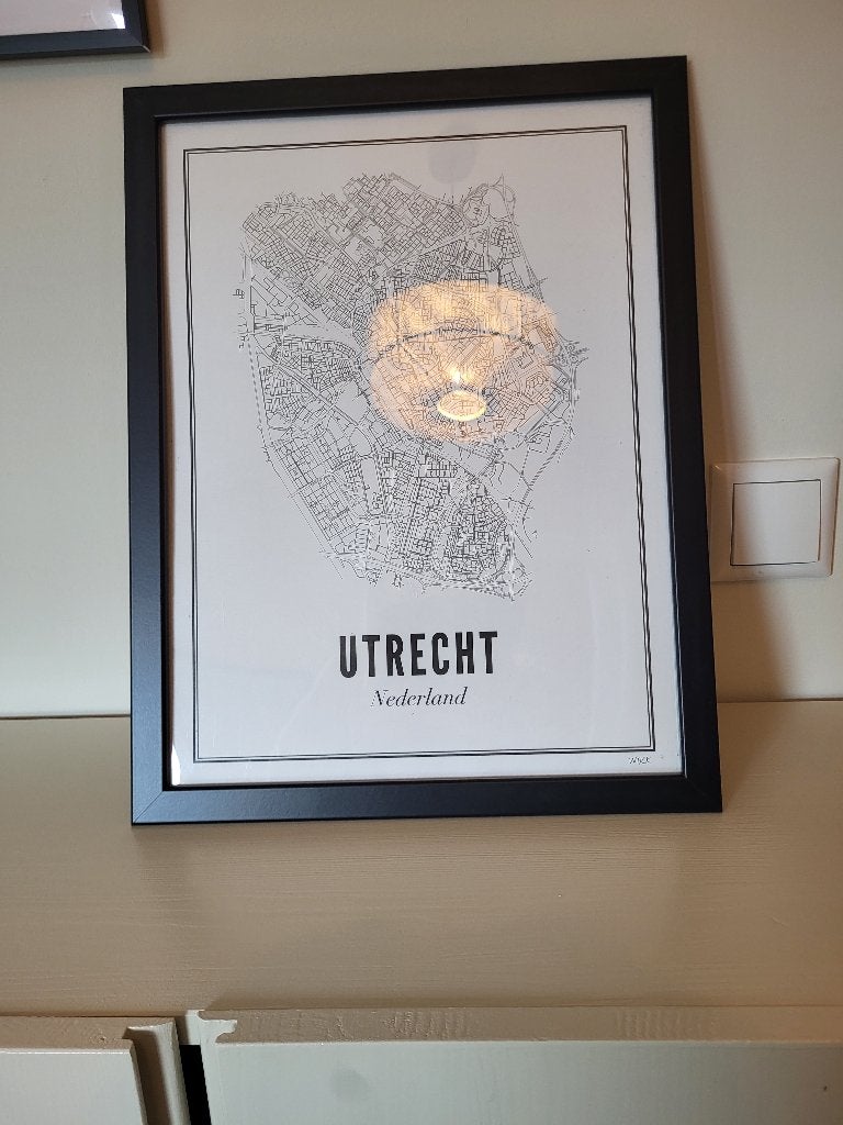 Poster Wijck Utrecht - inclusief fotolijst, Ophalen of Verzenden, Zo goed als nieuw