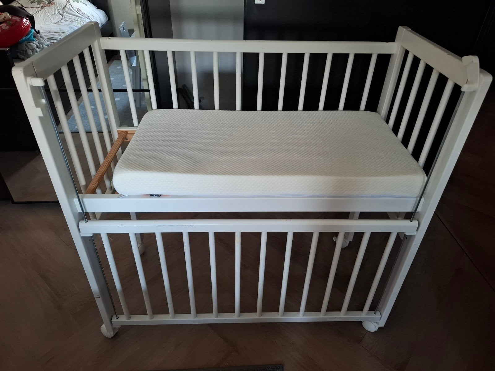 Petite Amélie Co-sleeper/Wieg met matras, Kinderen en Baby's, Babywiegjes en Ledikanten, Ophalen, Zo goed als nieuw, Wieg
