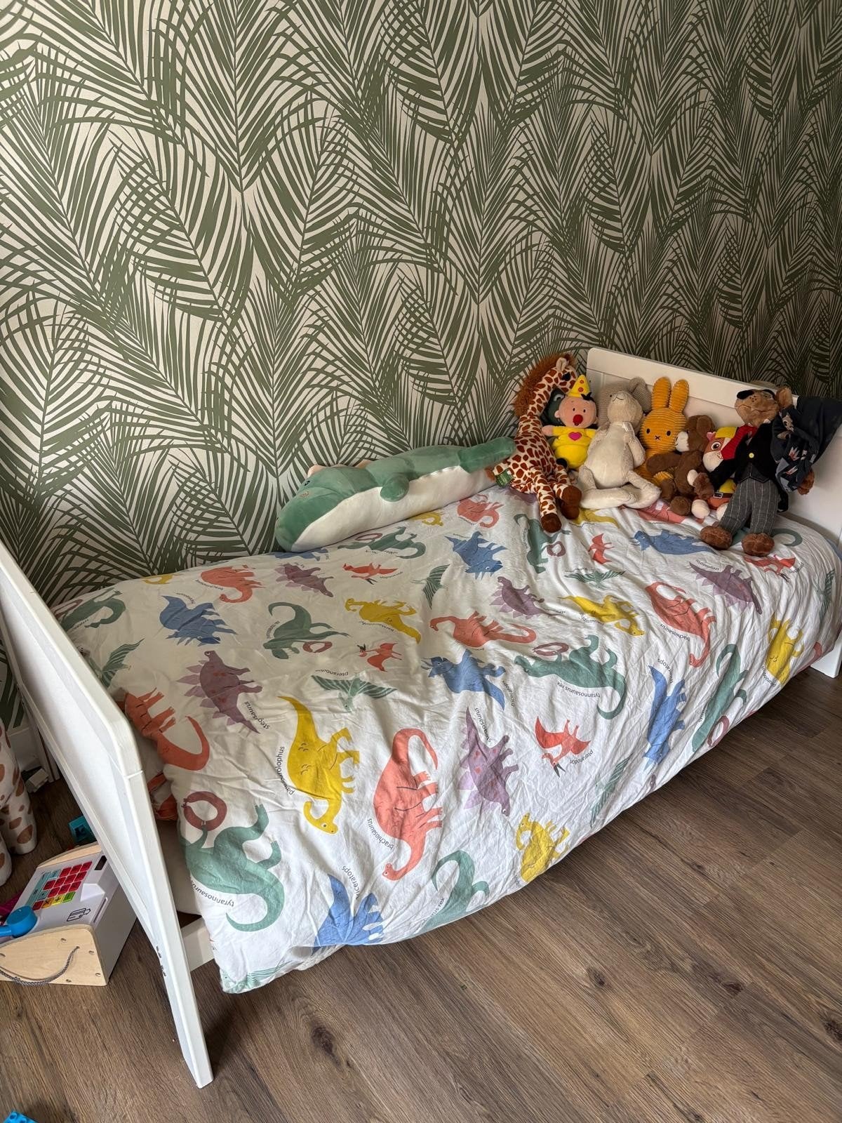 Meegroeibed 0-6 jaar: Ledikant & Peuterbed (145x75cm), Ophalen, 140 tot 160 cm, 70 tot 85 cm, Lattenbodem