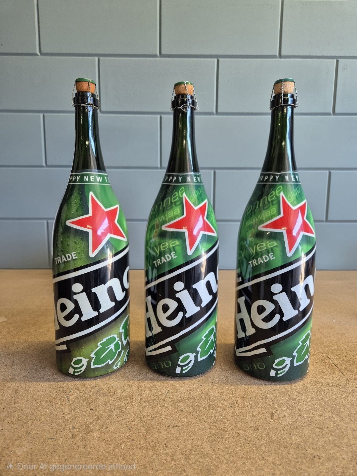 4 heineken  flessen, Ophalen, Zo goed als nieuw, Flesje(s), Heineken