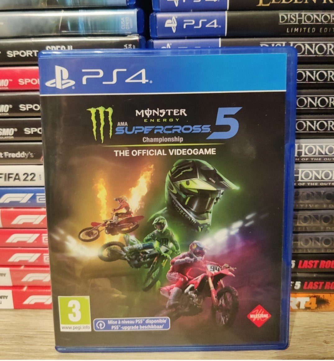 monster energy supercross videogame 5 playstation 4, 1 speler, Zo goed als nieuw, Vanaf 3 jaar, K
