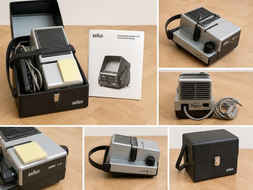 Braun Kleinbeeldprojector D 35 met koffer en handleiding, Ophalen of Verzenden, Zo goed als nieuw