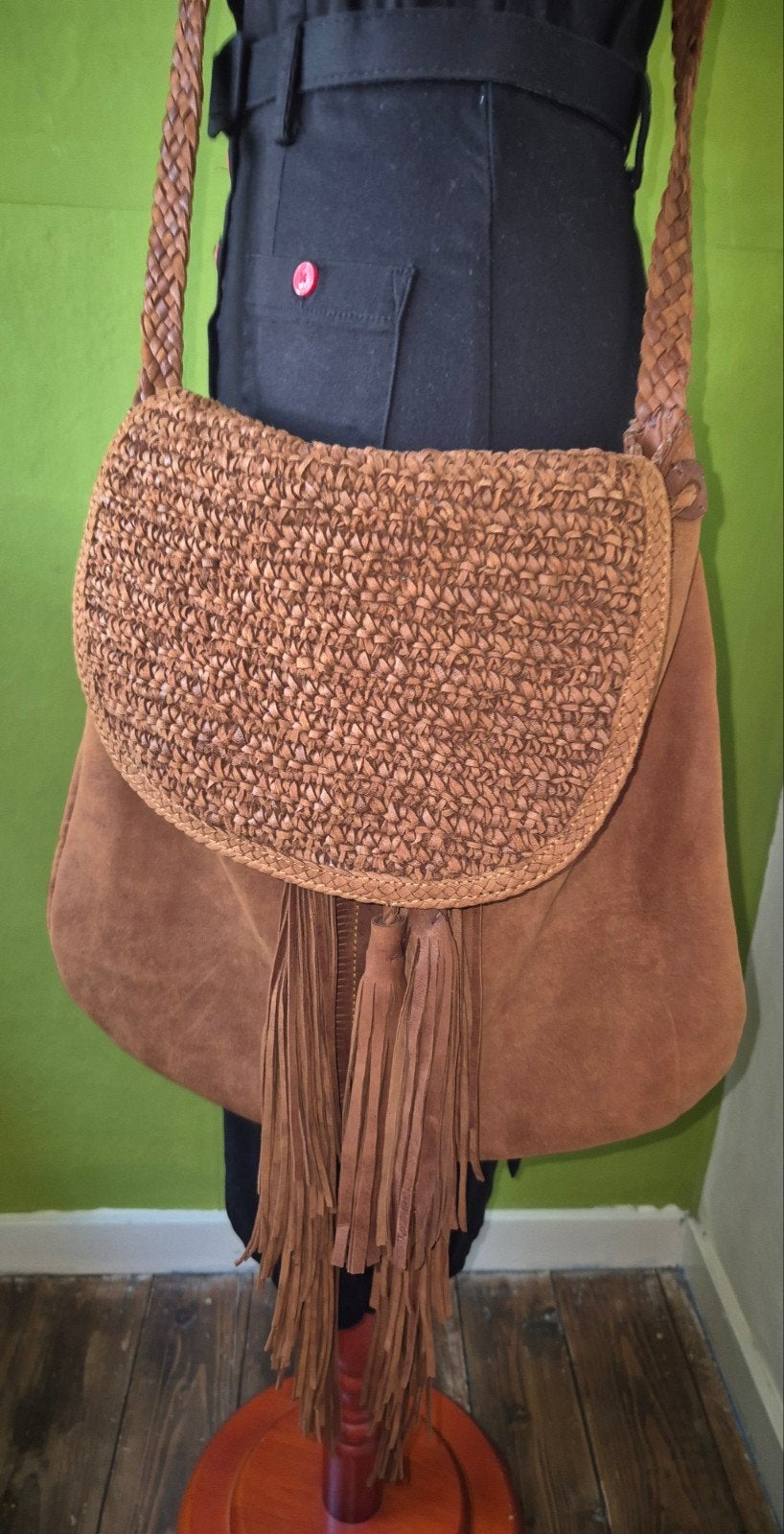 Nieuwe En Shalla designer schoudertas met franjes, Ophalen of Verzenden, Nieuw, Bruin, Overige typen