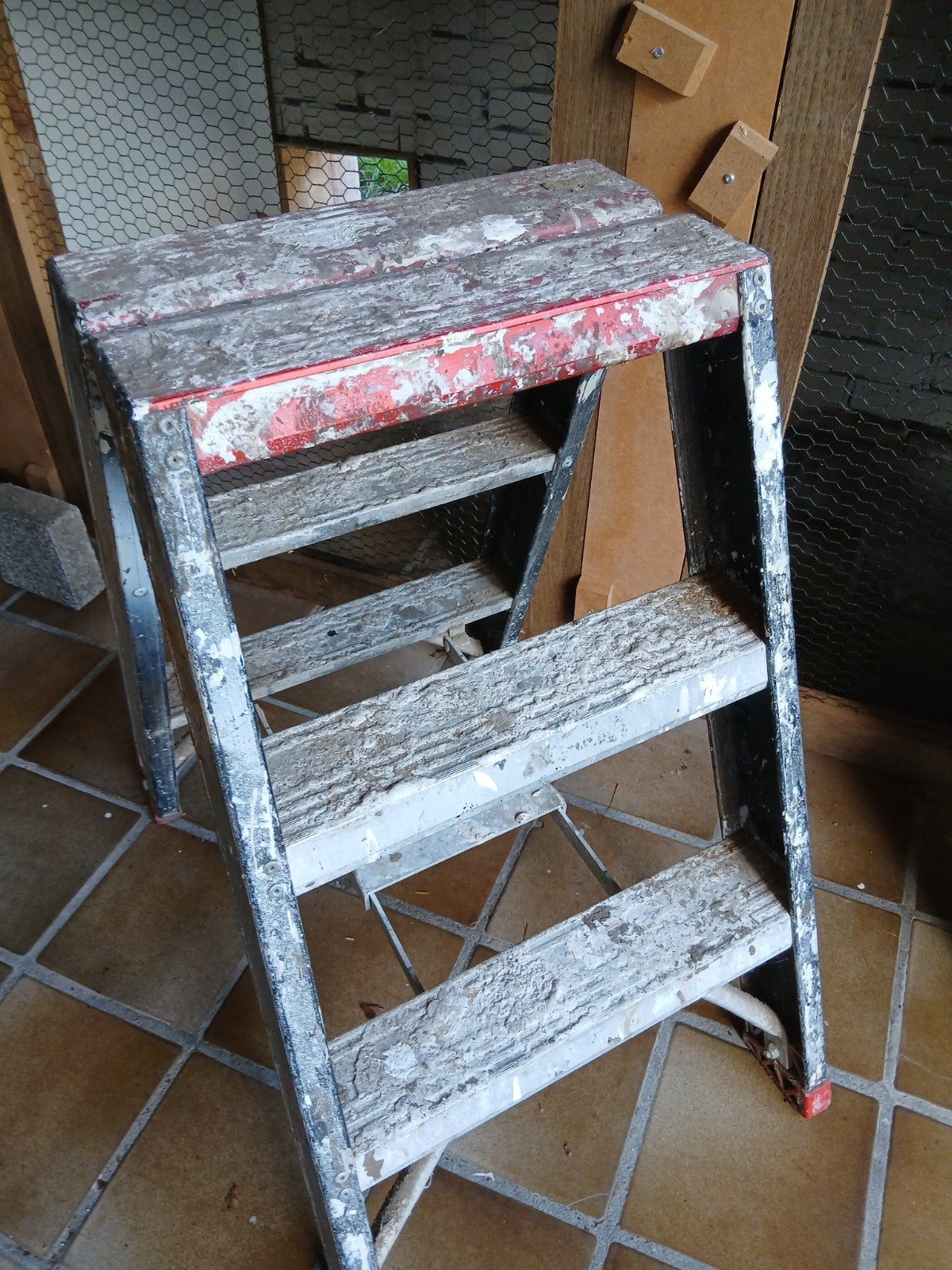 professionele dubbel oploopbare trap 2 x 3 treden, Doe-het-zelf en Verbouw, Ladders en Trappen, Ophalen, Minder dan 2 meter