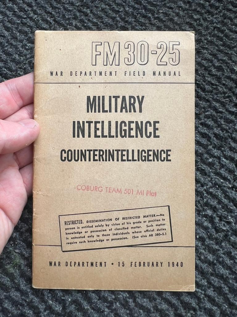WO2 Amerikaans voorschrift psy ops counter intel 1940, Amerika, Verzenden, Boek of Tijdschrift