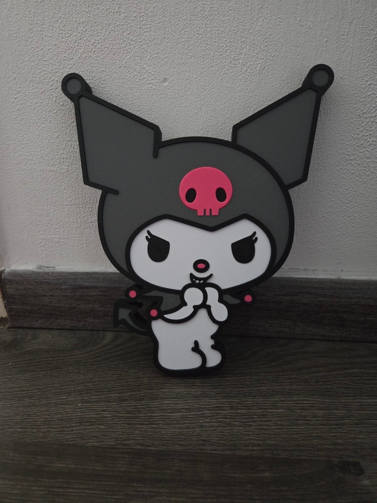 Kuromi Wanddecoratie voor Kinder- of Gamekamer, Nieuw, Ophalen of Verzenden, Wanddecoratie, Grijs