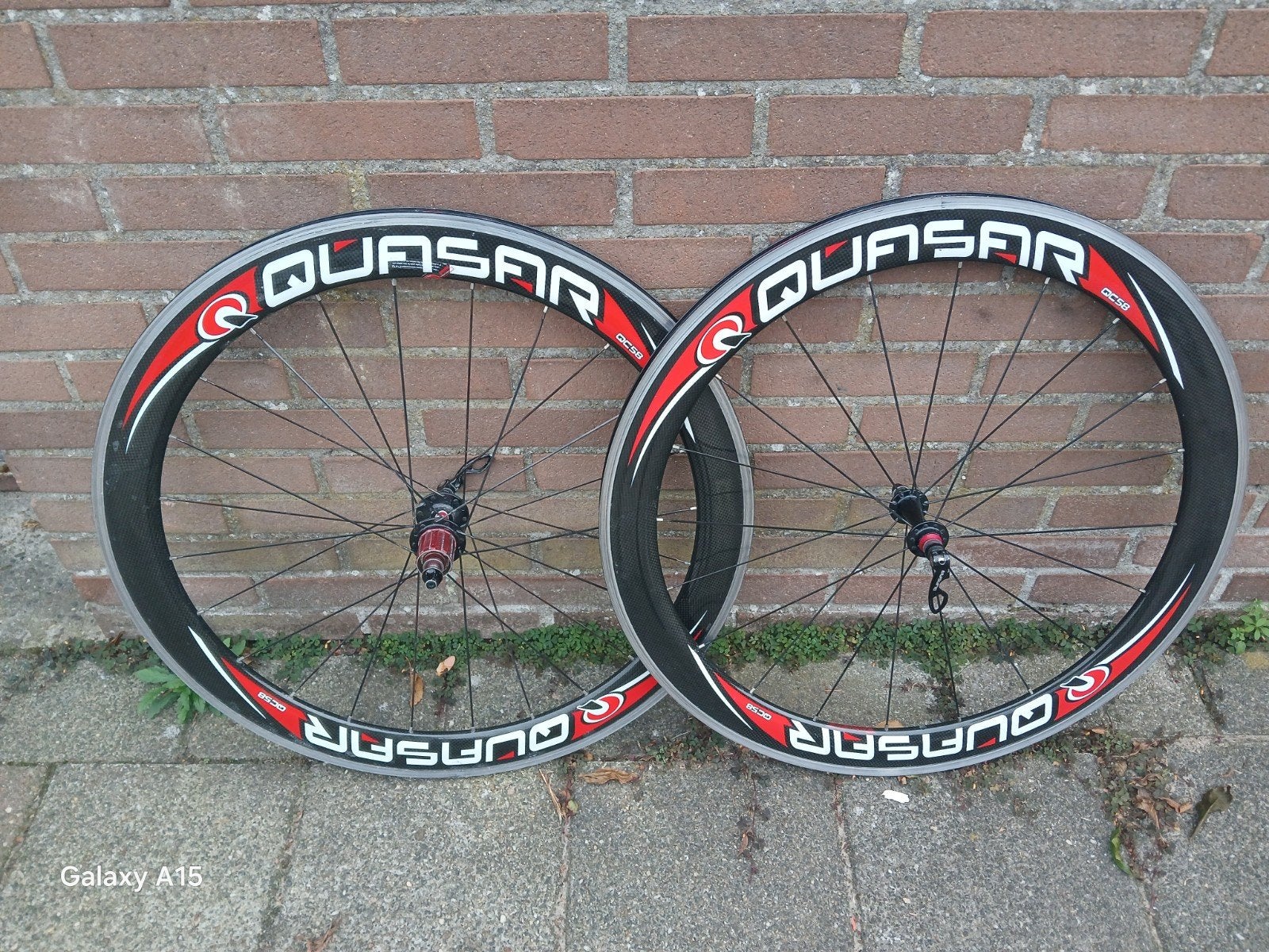 Quasar carbon  racefiets wielen, Wiel, Quasar, Ophalen of Verzenden, Zo goed als nieuw