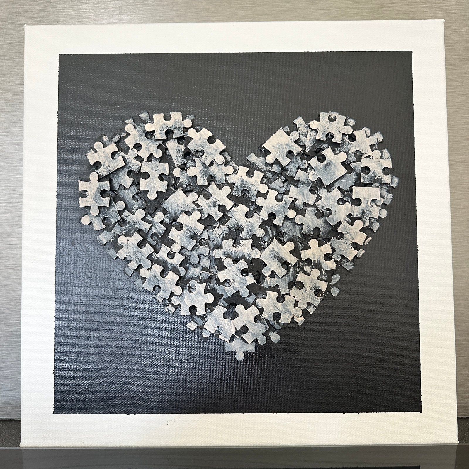 Eigengemaakte decoratie op canvas, Ophalen