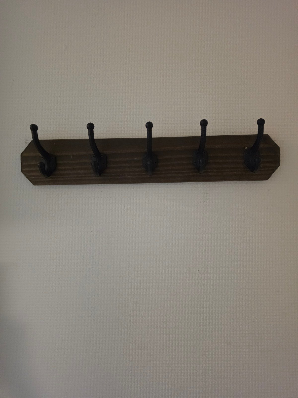 Houten wandkapstok met 5 haken, Gebruikt, Minder dan 100 cm, Hout, Ophalen