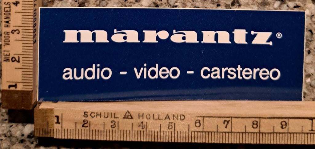 Vintage sticker Marantz Audio video carstereo logo merk, Ophalen of Verzenden, Zo goed als nieuw