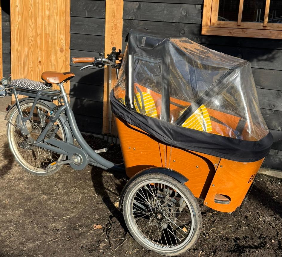 Bakfiets Babboe Carve E, 4 kinderen of meer, Gebruikt, Huif, Ophalen