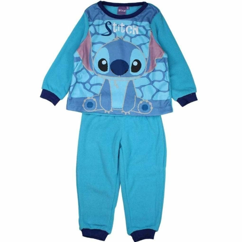 Stitch Fleece Pyjama LB - Maat 104 - 116 - Disney, Nacht- of Onderkleding, Stitch, Jongen of Meisje, Nieuw