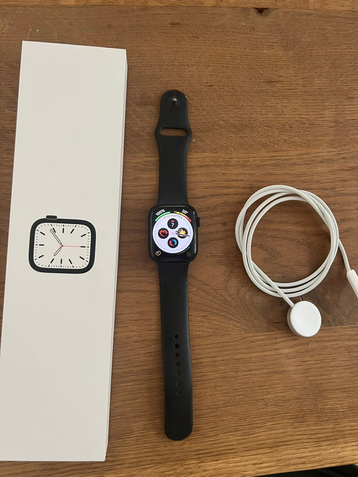 Apple Watch Series 7 45mm • Aluminium • Midnight • GPS, Afstand, Zwart, IOS, Ophalen of Verzenden